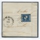 ARGENTINA 1859 GJ 17A ESTAMPILLA VARIEDAD COLOR AZUL INDIGO, EN HERMOSO FRAGMENTO DE LUJO U$ 140